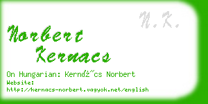 norbert kernacs business card